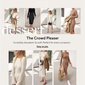 AYR "The Crowd Pleaser" knit dress - NEVER WORN, STILL IN PACKAGING - Size M